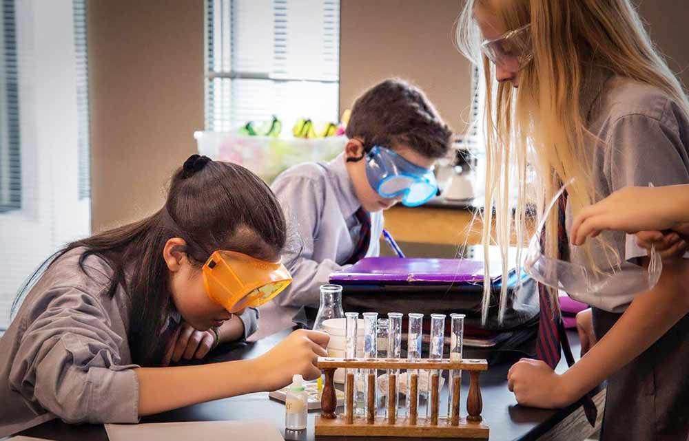 Elementary school science class at Dorris-Eaton School in San Ramon, CA