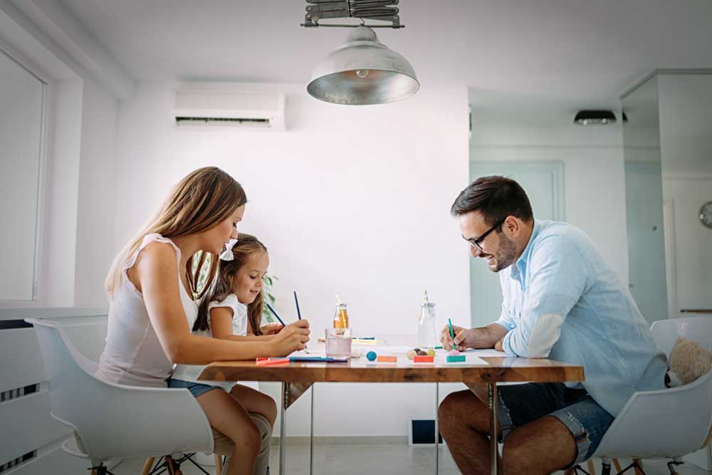 Parents completing private school application